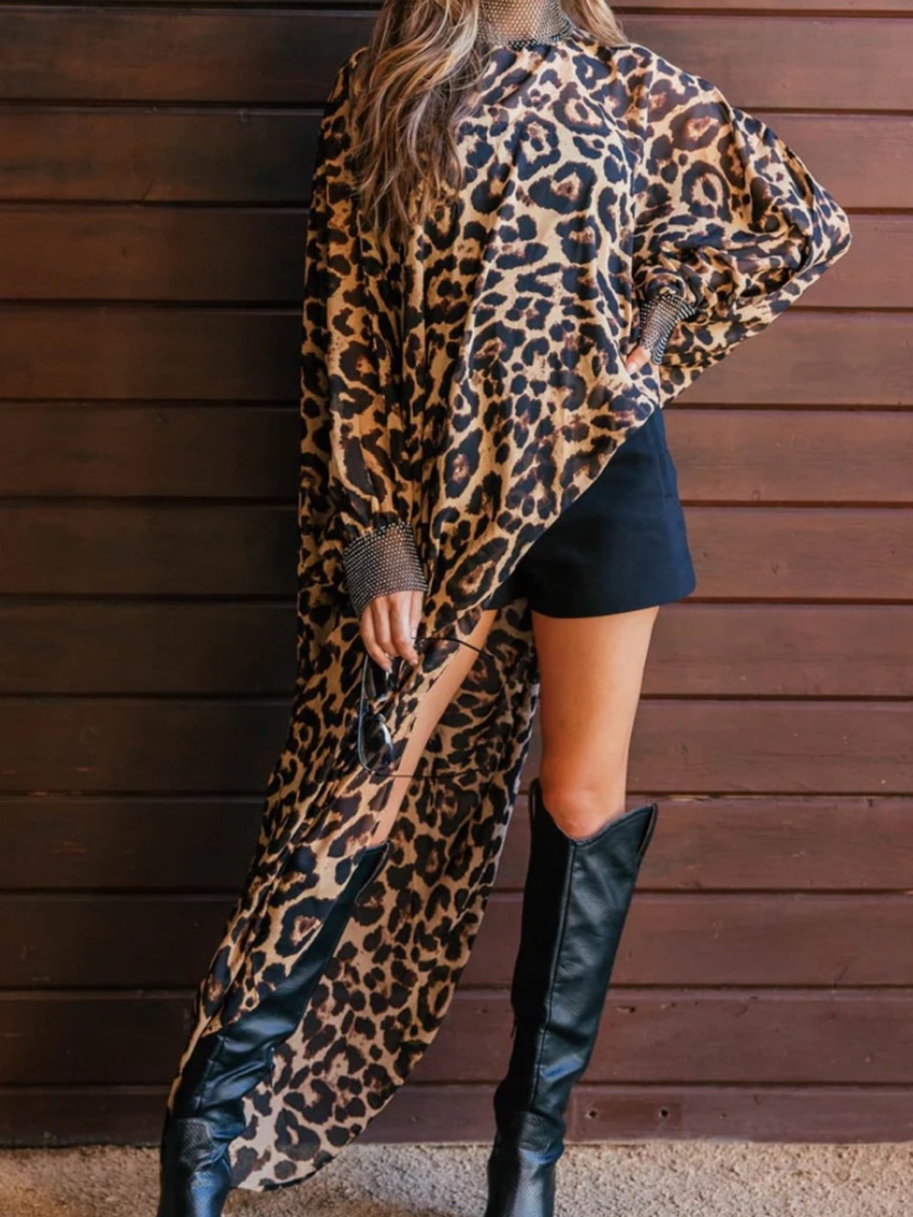 NWT Leopard Print High-Low Asymmetric Tunic